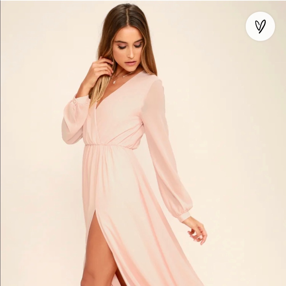 Wonderful Water Lillies Blush Pink Maxi Dress XL NWT